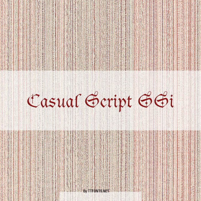 Casual Script SSi example